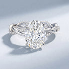 IGI Certified Oval Shape Lab Grown Diamond Infinity Band Engagement Ring 3 Carat Lab - ( E-VS1 ) - Rosec Jewels