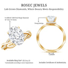 Rosec Jewels-IGI Certified Oval Shape Lab Grown Diamond Infinity Band Engagement Ring 3 Carat