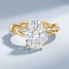 IGI Certified Oval Shape Lab Grown Diamond Infinity Band Engagement Ring 3 Carat Lab - ( E-VS1 ) - Rosec Jewels