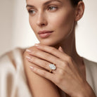 IGI Certified 4 Carat Oval Lab Grown Diamond Huge Engagement Ring with Braided Band Lab - ( E-VS1 ) - Rosec Jewels