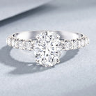 Oval 2 Carat Lab Grown Diamond Solitaire Engagement Ring IGI Certified Lab - ( E-VS1 ) - Rosec Jewels