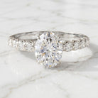 Oval 2 Carat Lab Grown Diamond Solitaire Engagement Ring IGI Certified Lab - ( E-VS1 ) - Rosec Jewels
