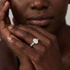Oval 2 Carat Lab Grown Diamond Solitaire Engagement Ring IGI Certified Lab - ( E-VS1 ) - Rosec Jewels