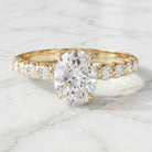Oval 2 Carat Lab Grown Diamond Solitaire Engagement Ring IGI Certified Lab - ( E-VS1 ) - Rosec Jewels