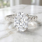 Lab Grown Diamond Oblong Engagement Ring 3 Carat with IGI Certificate Lab - ( E-VS1 ) - Rosec Jewels