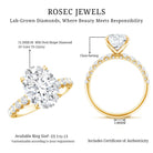 Rosec Jewels-Lab Grown Diamond Oblong Engagement Ring 3 Carat with IGI Certificate