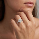 3 Carat Oval Lab Grown Diamond Statement Engagement Ring with IGI Certificate Lab - ( E-VS1 ) - Rosec Jewels