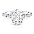 Rosec Jewels-3 Carat Oval Lab Grown Diamond Statement Engagement Ring with IGI Certificate