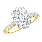 Rosec Jewels-3 Carat Oval Lab Grown Diamond Statement Engagement Ring with IGI Certificate