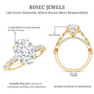 Rosec Jewels-3 Carat Oval Lab Grown Diamond Statement Engagement Ring with IGI Certificate