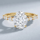3 Carat Oval Lab Grown Diamond Statement Engagement Ring with IGI Certificate Lab - ( E-VS1 ) - Rosec Jewels