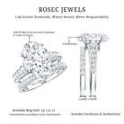 Rosec Jewels-IGI Certified Lab Grown Diamond 5 Carat Oval Engagement Ring with Wedding Band
