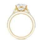 Rosec Jewels-IGI Certified Lab Grown Diamond 5 Carat Oval Engagement Ring with Wedding Band