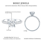 2 Carat IGI Certified Lab Grown Diamond Princess Cut Engagement Ring Lab - ( E-VS1 ) - Rosec Jewels