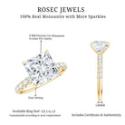 Rosec Jewels-Princess Cut Lab Grown Diamond 4 Carat Engagement Ring IGI Certified