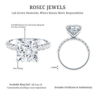 Princess Cut 5 Carat Lab Grown Big Diamond Engagement Ring IGI Certified Lab - ( E-VS1 ) - Rosec Jewels