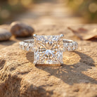 Princess Cut 5 Carat Lab Grown Big Diamond Engagement Ring IGI Certified Lab - ( E-VS1 ) - Rosec Jewels
