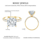 Princess Cut 5 Carat Lab Grown Big Diamond Engagement Ring IGI Certified Lab - ( E-VS1 ) - Rosec Jewels
