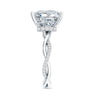 Rosec Jewels-IGI Certified 5 Carat Princess Cut Lab Grown Diamond Huge Engagement Ring with Braided Band