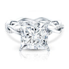 Rosec Jewels-IGI Certified 5 Carat Princess Cut Lab Grown Diamond Huge Engagement Ring with Braided Band