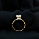 Rosec Jewels-IGI Certified 3 Carat Princess Cut Lab Grown Diamond Hidden Halo Engagement Ring with Infinity Band