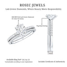 Rosec Jewels-IGI Certified 1 Carat Lab Grown Diamond Engagement Ring with Wedding Band Set