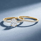 IGI Certified 1 Carat Lab Grown Diamond Engagement Ring with Wedding Band Set Lab - ( E-VS1 ) - Rosec Jewels