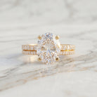 IGI Certified 2 Carat Lab Grown Diamond Oval Wedding Ring Set Lab - ( E-VS1 ) - Rosec Jewels