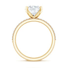 Rosec Jewels-3 Carat Oval Shaped Lab Grown Diamond Bridal Ring Set with IGI Certificate