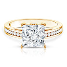 Rosec Jewels-Solitaire Princess Cut Lab Grown Diamond Engagement Ring 4 Carat IGI Certified