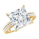 Rosec Jewels-Solitaire 5 Carat Lab Grown Diamond Princess Cut Engagement Ring IGI Certified