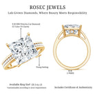 Rosec Jewels-Solitaire 5 Carat Lab Grown Diamond Princess Cut Engagement Ring IGI Certified