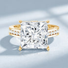 Solitaire 5 Carat Lab Grown Diamond Princess Cut Engagement Ring IGI Certified Lab - ( E-VS1 ) - Rosec Jewels