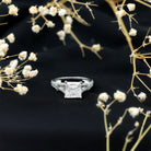 3 Carat Princess Cut Lab Grown Diamond Split Shank Engagement Ring IGI Certified Lab - ( E-VS1 ) - Rosec Jewels
