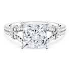Rosec Jewels-IGI Certified Princess Cut Lab Grown Diamond 4 Carat Engagement Ring in Split Shank
