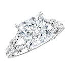 Rosec Jewels-IGI Certified Big 5 Carat Lab Grown Diamond Princess Cut Engagement Ring with Split Shank