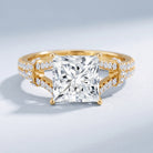IGI Certified Big 5 Carat Lab Grown Diamond Princess Cut Engagement Ring with Split Shank Lab - ( E-VS1 ) - Rosec Jewels