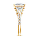 Rosec Jewels-IGI Certified Big 5 Carat Lab Grown Diamond Princess Cut Engagement Ring with Split Shank