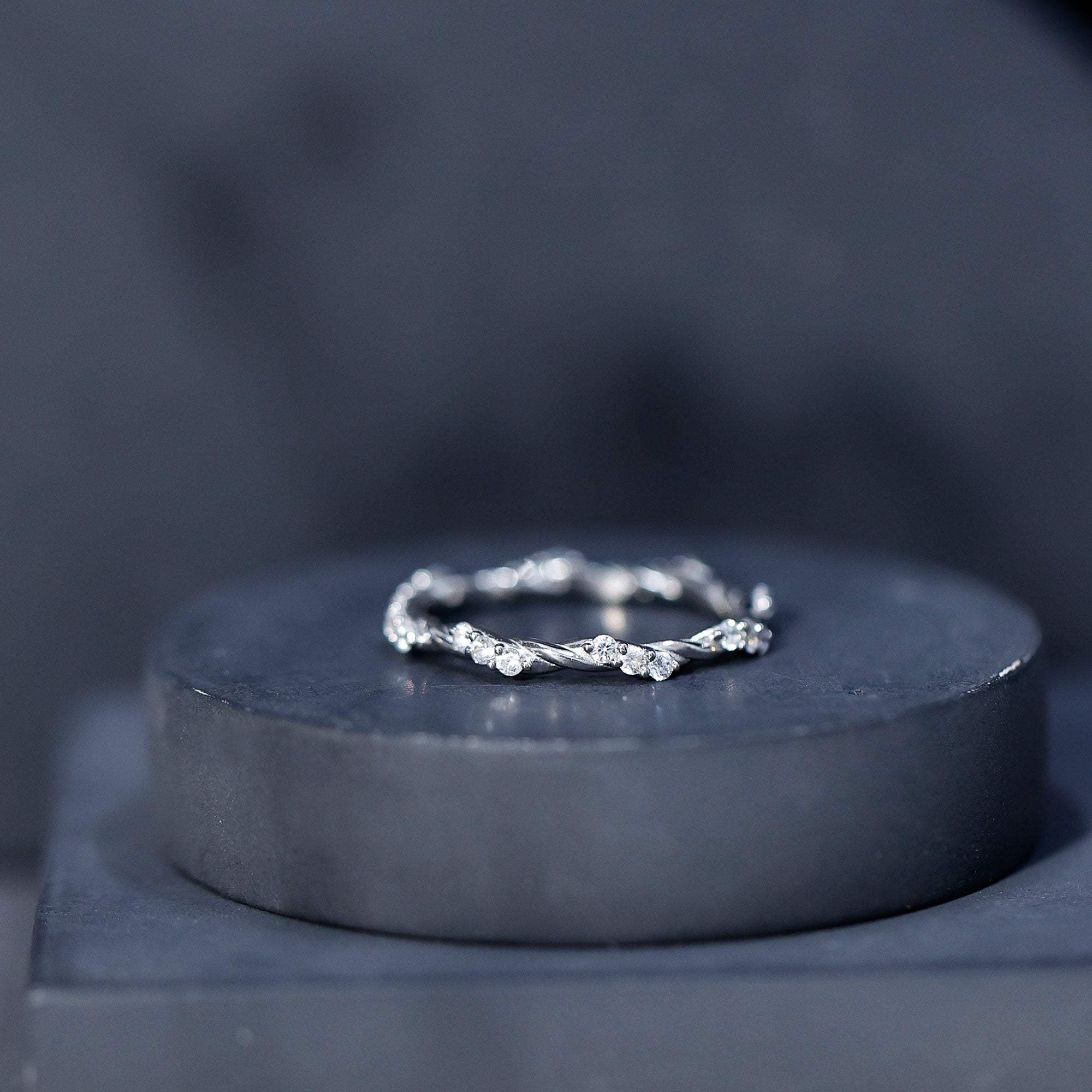 Rosec Jewels-Lab Grown Twisted Diamond Stackable Ring