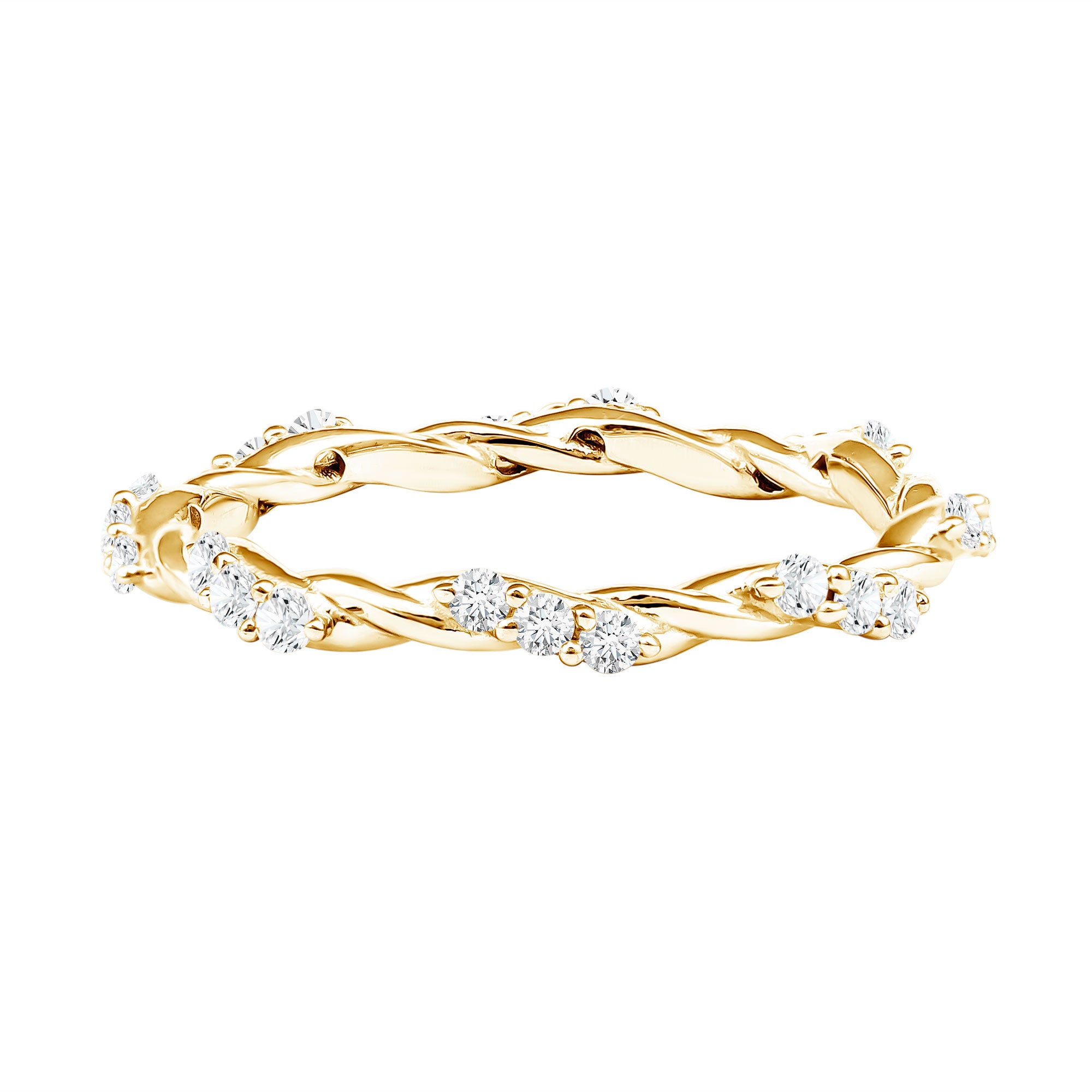 Rosec Jewels-Lab Grown Twisted Diamond Stackable Ring
