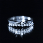 Rosec Jewels-Stackable Round Cut Lab Grown Diamond Anniversary Ring