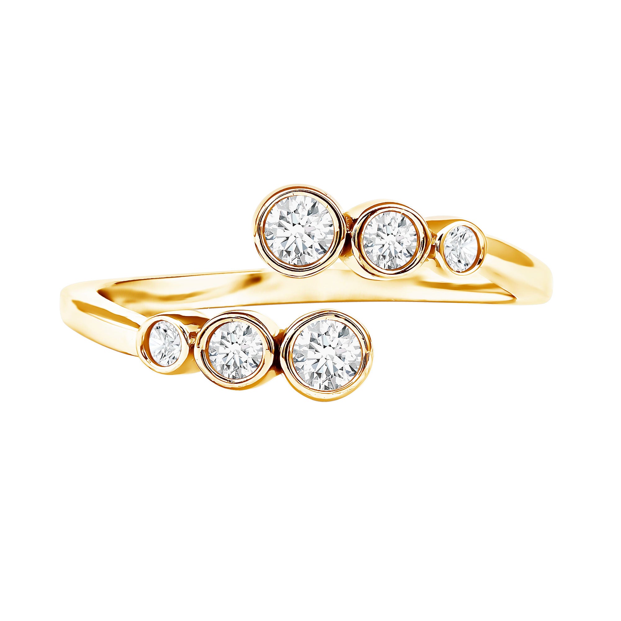 Rosec Jewels-Bezel Set Lab Grown Diamond Anniversary Ring for Women