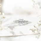 IGI Certified Emerald Cut Lab Grown Diamond Engagement Ring 2 Carat Lab - ( E-VS1 ) - Rosec Jewels