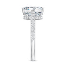 Rosec Jewels-Emerald Cut Lab Grown Diamond Hidden Halo Engagement Ring 3 Carat IGI Certified