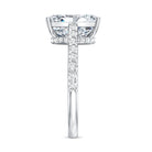 Rosec Jewels-IGI Certified 4 Carat Emerald Cut Lab Grown Diamond Engagement Ring with Hidden Halo