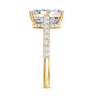 Rosec Jewels-IGI Certified 4 Carat Emerald Cut Lab Grown Diamond Engagement Ring with Hidden Halo