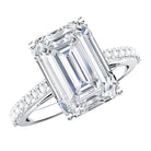 Rosec Jewels-Emerald Cut 5 Carat Lab Grown Diamond Solitaire Engagement Ring IGI Certified
