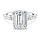Rosec Jewels-Emerald Cut 5 Carat Lab Grown Diamond Solitaire Engagement Ring IGI Certified