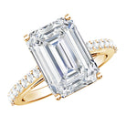 Rosec Jewels-Emerald Cut 5 Carat Lab Grown Diamond Solitaire Engagement Ring IGI Certified