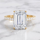 Emerald Cut 5 Carat Lab Grown Diamond Solitaire Engagement Ring IGI Certified Lab - ( E-VS1 ) - Rosec Jewels